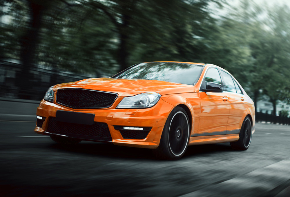 Race car symbolizing MicroControl solutions for the automotive industry