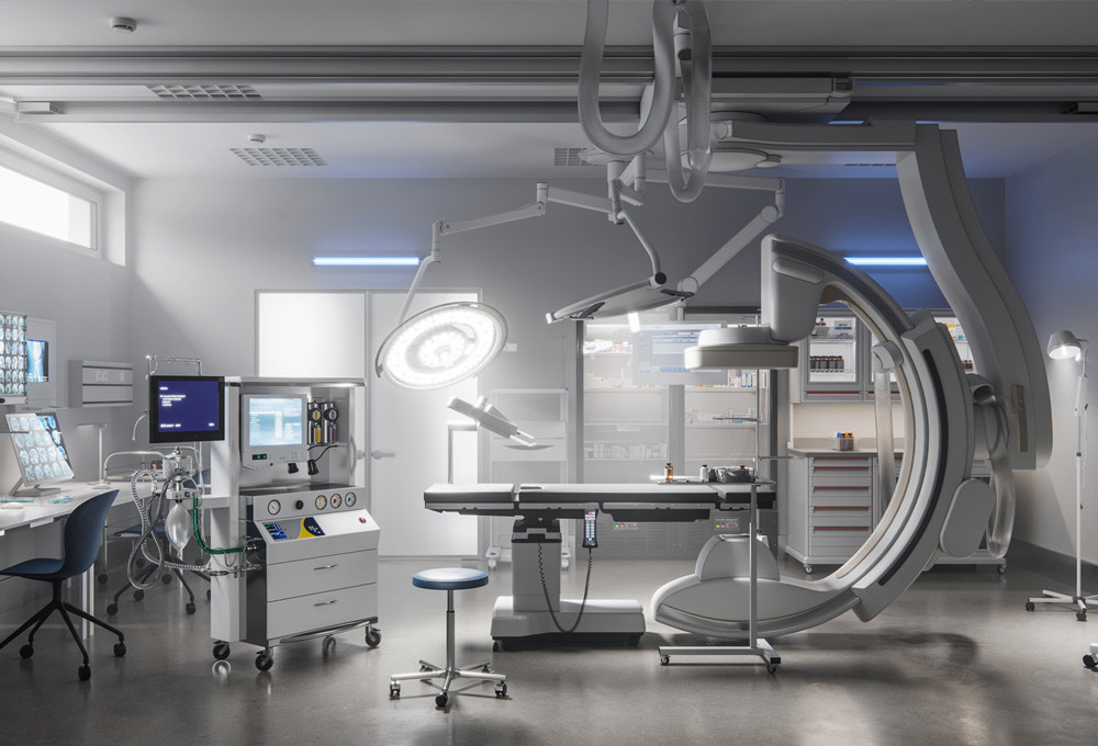 Operation room symbolizing MicroControl solutions for medical equipment