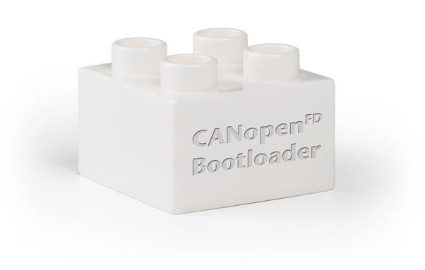 Protocol stacks CANopen Bootloader Symbolic image of Lego brick for CANopen FD Bootloader