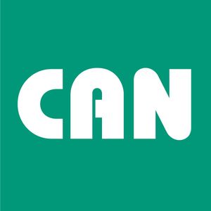 Logo CAN white on green