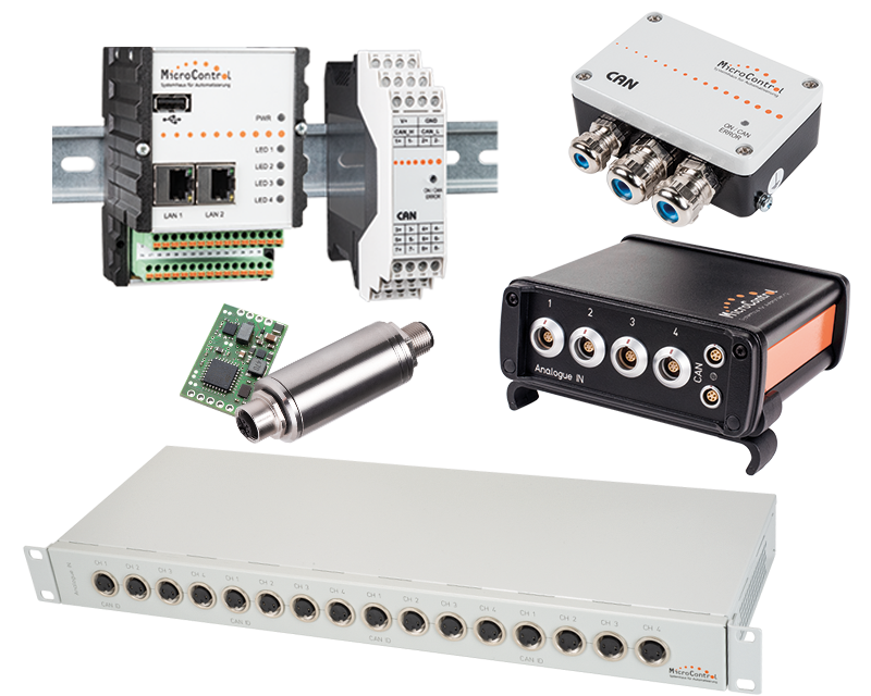 MicroControl I/O EA-Modul BOX 1-Kanal Analogeingang CANopen Spannung Strom